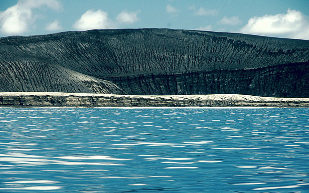 Tonga's New volcanic island. Photo: GP Orbassano